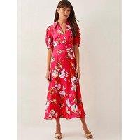 Monsoon Meridith Shirt Dress - Red