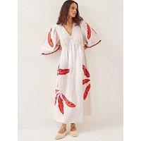 Monsoon Cerse Midi Dress - White