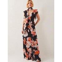 Monsoon Carrie Chiffon Dress - Black