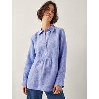 Monsoon Lola Linen Top - Blue
