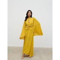 Pretty Lavish Ellison Cape Knot Maxi Dress - Yellow