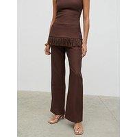 Pretty Lavish Verona Straight Leg Trouser - Brown