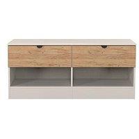 Swift Nefeli Ready Assembled 2 Drawer Double Chest - Oak/Taupe