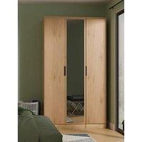 Swift Lane Part Assembled 3 Door Mirrored Wardrobe