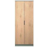 Swift Lane Ready Assembled 2 Door Wardrobe - Green