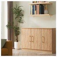 Swift Clarc Ready Assembled 3 Door Sideboard - Oak