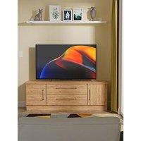 Swift Clarc Ready Assembled 2, Door 2 Drawer Superwide Tv Unit - Fits Up To 65 Inch Tv - Oak