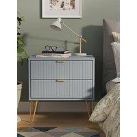 Swift Andie Ready Assembled 2 Drawer Side Table - Blue