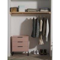 Swift Emerson Ready Assembled 3 Drawer Midi Sideboard - Pink