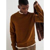 Jack & Jones Roy Knit Crew Neck Knitted Jumper - Brown