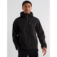 Jack & Jones Hatcher Softshell Hooded Coat - Black