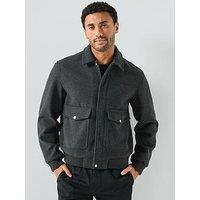 Jack & Jones Shane Short Felted Bomber - Black
