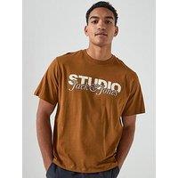 Jack & Jones Graphic Short Sleeve T-Shirt - Brown