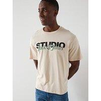 Jack & Jones Graphic Short Sleeve T-Shirt - Beige