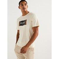 Jack & Jones Graphic Short Sleeve T-Shirt - Cream