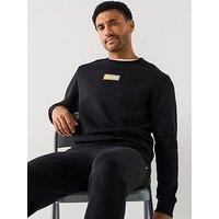 Jack & Jones Centre Logo Crew Neck Sweat - Black