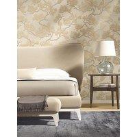 Design Id Wall Fabric Pine Tree Wallpaper - Gold
