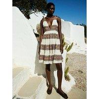Devotion Twins Aroma Deep V Neck Dress - Multi