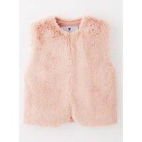 V By Very Girls Faux Fur Gilet - Pink