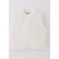 The Very Collection Girls Faux Fur Gilet - Cream