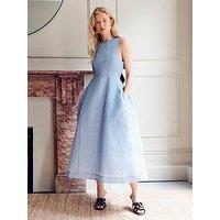 Vivere Pippa Occasion Bow Back Dress - Light Blue