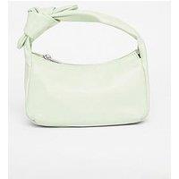 Quiz Green Knot Handle Shoulder Bag