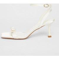 Quiz Bridal White Bow Heels