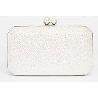 Quiz Silver Bridal Shimmer Box Bag