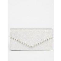 Quiz Silver Thin Clutch Bag