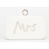 Quiz White Bridal Diamante Ring Box Bag