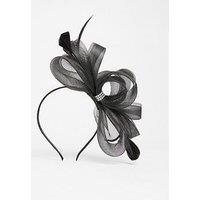 Quiz Black Diamante Bow Headband Fascinator