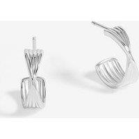 Simply Silver Sterling Silver 925 Polsihed Twist Hoop Earrings
