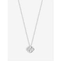 Simply Silver Sterling Silver 925 Cubic Zirconia Diamond Cut Clover Pendant
