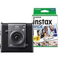 Fujifilm Instax Wide Evo Hybrid Instant Camera - Black + 20 Shot Film Pack