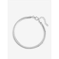 Simply Silver Sterling Silver 925 Flat Herringbone Bracelet