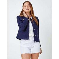 Roman Stretch Pocket Detail Jacket - Navy