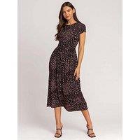 Roman Patchwork Floral Stretch Jersey Dress