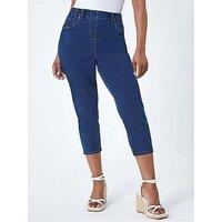 Roman Petite Elastic Waist Crop Denim Jegging