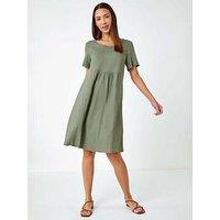 Roman Relaxed Cotton Blend Pocket Dress