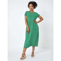 Roman Petite Floral Print Midi Dress