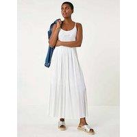 Roman Lace Bodice Shirred Midi Dress