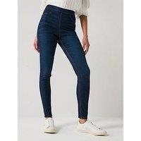 V By Very High Waist Denim Jeggings - Dark Wash