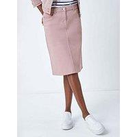 Roman Cotton Denim Stretch A Line Skirt