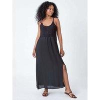 Roman Petite Crochet Bodice Cotton Maxi Dress