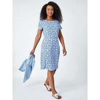 Roman Ditsy Floral Pocket Stretch Dress