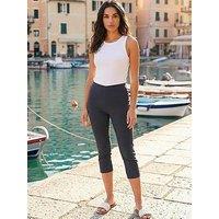 Roman Cropped Stretch Trouser - Grey