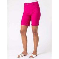 Roman Turn Up Stretch Shorts - Pink