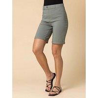 Roman Turn Up Stretch Shorts - Green