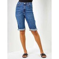Roman Essential Stretch Knee Length Shorts - Blue