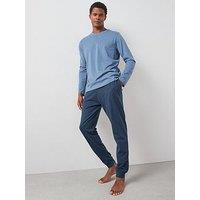 The Very Collection Long Sleeve T-Shirt And Jogger Pj Set - Navy